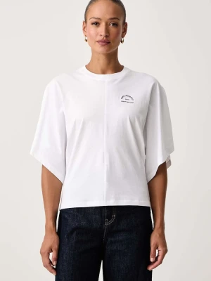 Karl Lagerfeld T-shirt oversize damski bawełniany biały