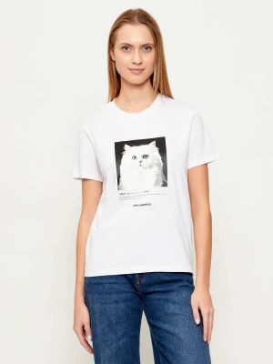 Karl Lagerfeld T-shirt Portrait | Classic fit biały