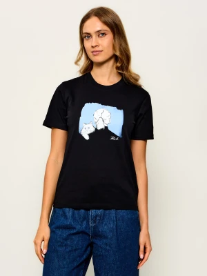 Karl Lagerfeld T-shirt Portrait | Regular Fit czarny