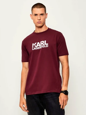 Karl Lagerfeld T-shirt | Regular Fit bordowy