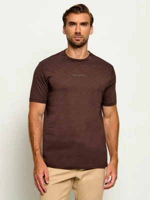 Karl Lagerfeld T-shirt | Regular Fit brązowy