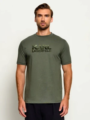 Karl Lagerfeld T-shirt | Regular Fit oliwkowy