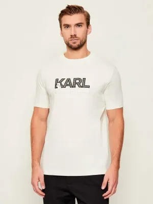 Karl Lagerfeld T-shirt | Regular Fit | z dodatkiem wełny
