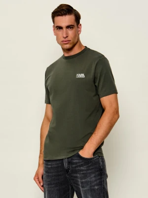 Karl Lagerfeld T-shirt | Slim Fit oliwkowy