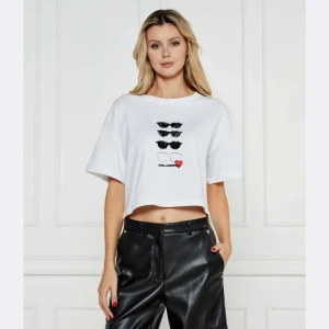 Karl Lagerfeld T-shirt SUNGLASSES | Cropped Fit