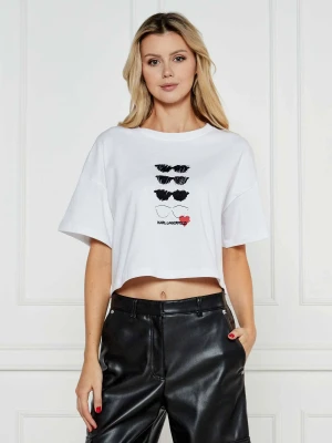 Zdjęcie produktu Karl Lagerfeld T-shirt SUNGLASSES | Cropped Fit