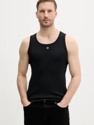 Karl Lagerfeld top bawełniany KL STUDIO kolor czarny 552206.755004