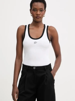 Karl Lagerfeld top damski bawełniany z elastanem