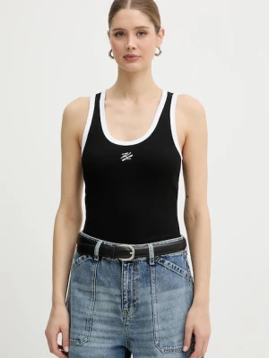 Karl Lagerfeld top damski bawełniany z elastanem