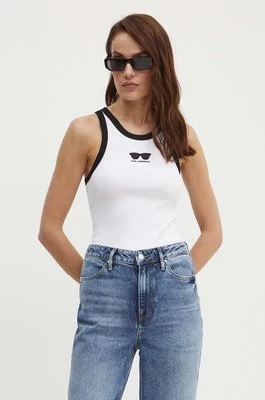 Karl Lagerfeld top damski kolor biały 245W1719