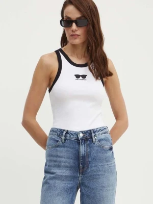 Karl Lagerfeld top damski kolor biały 245W1719