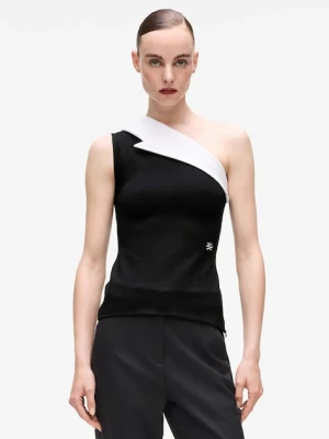 Karl Lagerfeld top kolor czarny cold shoulder A4W17040