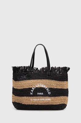Karl Lagerfeld torba plażowa kolor czarny
