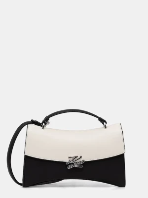 Karl Lagerfeld torebka bagietka damska skórzana K / AUTOGRAPH czarny