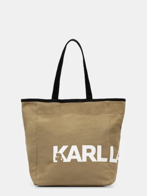 Karl Lagerfeld torebka bawełniana K/ESSENTIAL kolor zielony B1W50050