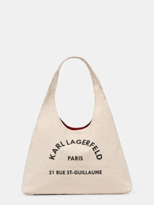 Karl Lagerfeld torebka bawełniana K/RSG kolor beżowy B1W50015