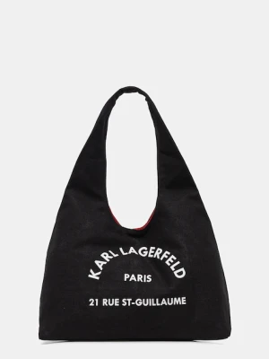 Karl Lagerfeld torebka bawełniana K/RSG kolor czarny B1W50015