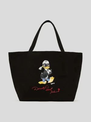 Karl Lagerfeld torebka bawełniana KL X DISNEY kolor czarny A3W50100