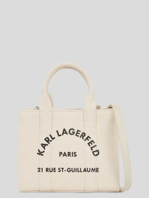 Karl Lagerfeld torebka bawełniana kolor beżowy A3W50118