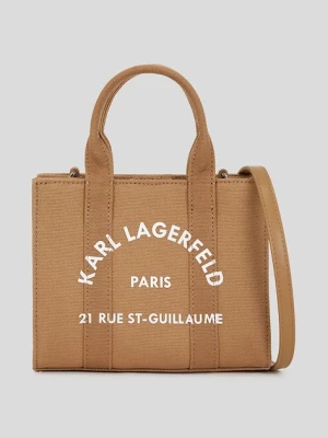 Karl Lagerfeld torebka bawełniana kolor brązowy A3W50118