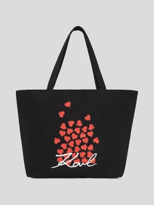Karl Lagerfeld torebka bawełniana kolor czarny A3W50111