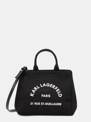 Karl Lagerfeld torebka crossbody damska bawełniana K/RSG CONV. czarny