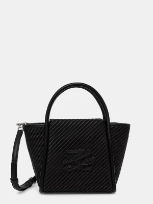 Karl Lagerfeld torebka crossbody damska pleciona K / AUTOGRAPH czarny