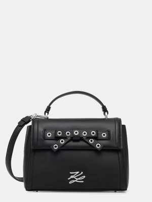 Karl Lagerfeld torebka crossbody damska skórzana K / AUTOGRAPH czarny