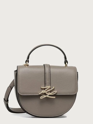 Karl Lagerfeld torebka crossbody damska skórzana K / AUTOGRAPH szary