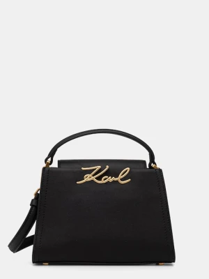 Karl Lagerfeld torebka crossbody damska skórzana K/SIGNATURE czarny