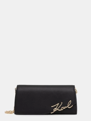 Karl Lagerfeld torebka crossbody damska skórzana K / SIGNATURE czarny