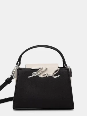 Karl Lagerfeld torebka crossbody damska skórzana K / SIGNATURE czarny