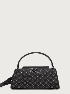 Karl Lagerfeld torebka crossbody damska skórzana K / SIGNATURE czarny
