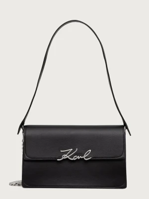 Karl Lagerfeld torebka crossbody damska skórzana K / SIGNATURE czarny