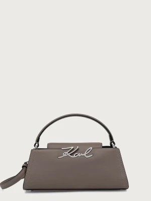 Karl Lagerfeld torebka crossbody damska skórzana K / SIGNATURE szary