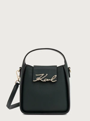 Karl Lagerfeld torebka crossbody damska skórzana zielony