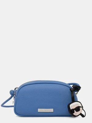 Karl Lagerfeld torebka crossbody damska z imitacji skóry IKON niebieski