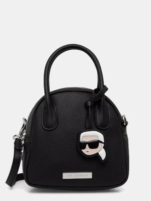 Karl Lagerfeld torebka crossbody damska z imitacji skóry IKON czarny