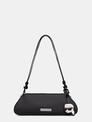 Karl Lagerfeld torebka crossbody damska z imitacji skóry IKON czarny