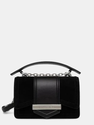 Karl Lagerfeld torebka crossbody damska zamszowa K/NOVA czarny