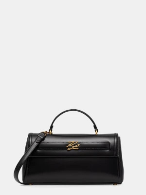 Karl Lagerfeld torebka damska skórzana K/AUTOGRAPH czarny