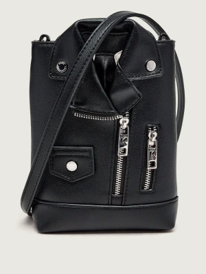 Karl Lagerfeld Torebka na ramię Ikon Biker Jacket czarny