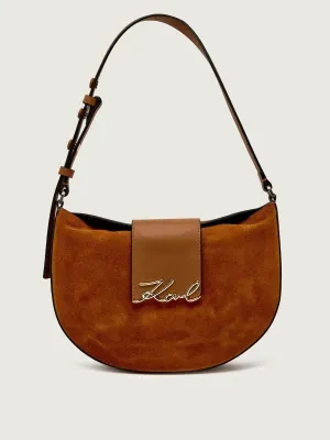 Karl Lagerfeld Torebka na ramię k/signature | zamsz