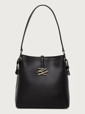 Karl Lagerfeld torebka shopper damska skórzana K / AUTOGRAPH czarny