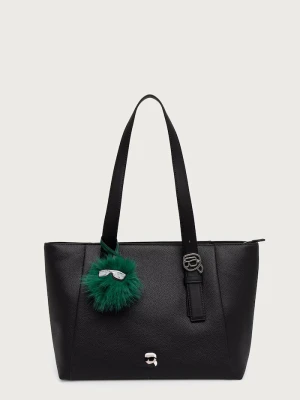 Karl Lagerfeld torebka shopper damska z imitacji skóry czarny