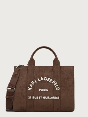 Karl Lagerfeld torebka shopper damska z imitacji zamszu K / RSG brązowy
