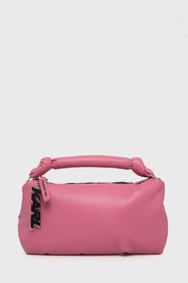 Karl Lagerfeld torebka skórzana 225W3056 kolor różowy
