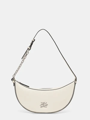 Karl Lagerfeld torebka skórzana K/AUTOGRAPH kolor biały B1W30236