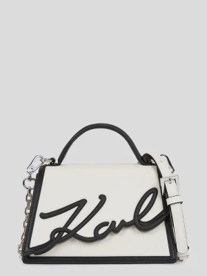 Karl Lagerfeld torebka skórzana K / SIGNATURE biały