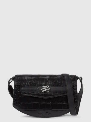 Karl Lagerfeld torebka skórzana Karl Lagerfeld Studio kolor czarny A4W30135